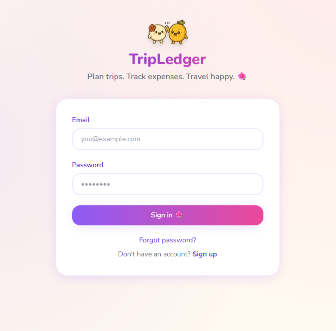 TripLedger screenshot