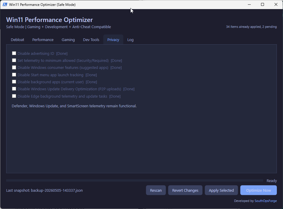 Win11 Optimizer - Screenshot 5
